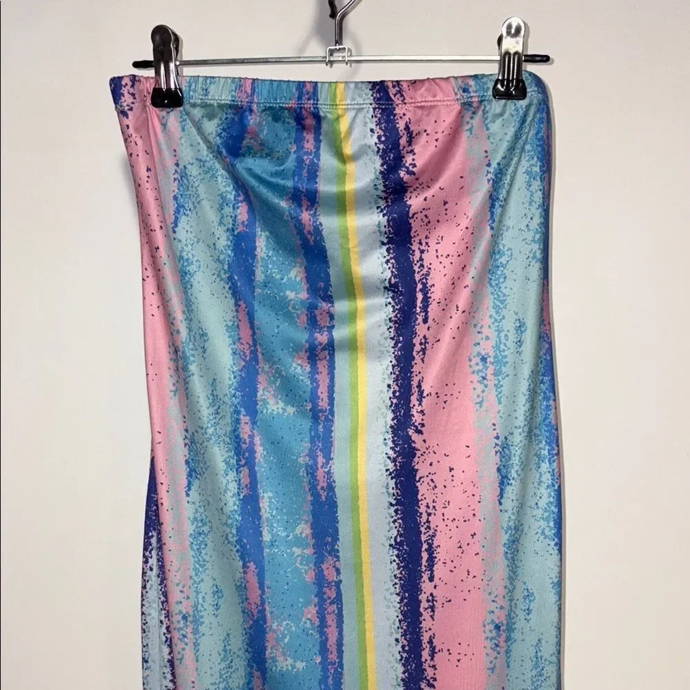 Colorful Striped Maxi Skirt